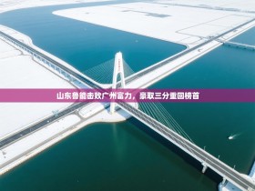 山东鲁能击败广州富力，豪取三分重回榜首