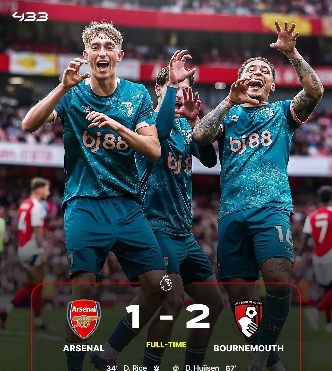 阿森纳击败伯恩利，积分稳定